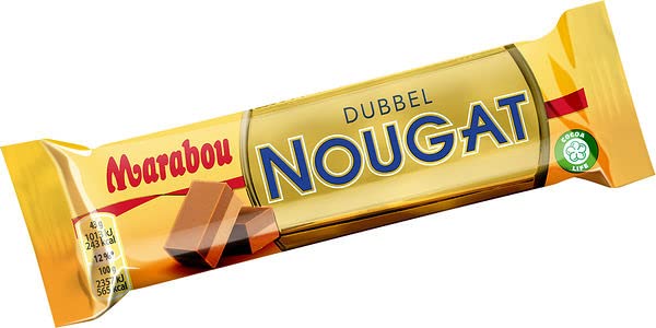 Marabou Almondnougat and Creamy hazelnutnougat Chocolate 3 bar of 43g 4.5oz