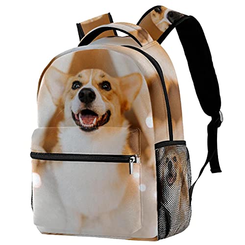 Mochila para portátil corgi con gran capacidad y diseño ergonómico