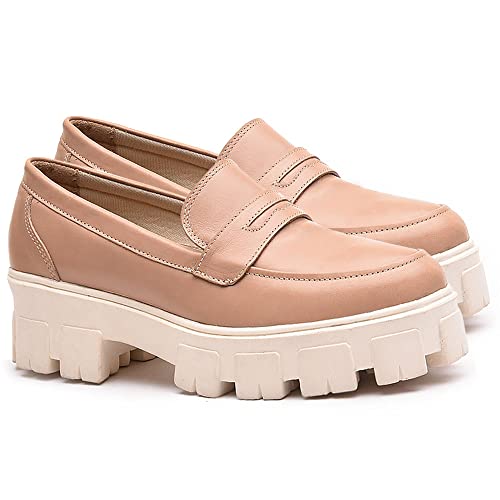 Mocassim Feminino Tratorado Todo Em Couro Legítimo Confortável (Wisk, br_footwear_size_system, adult