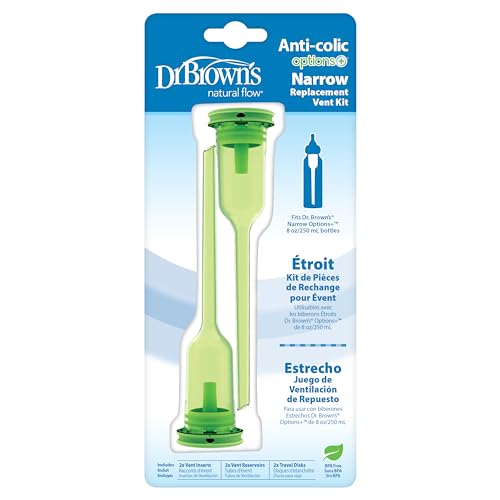 image for Dr. Brown's Natural Flow Options+Replacement Vent Kit, Narrow, 2 Count