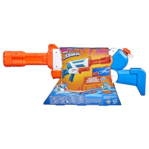 Nerf Super Soaker Twister Water Blaster, 2 Twisting Streams of Water, Pump to Fire, Outdoor Water-Blasting Fun, Multicolor (F3884)