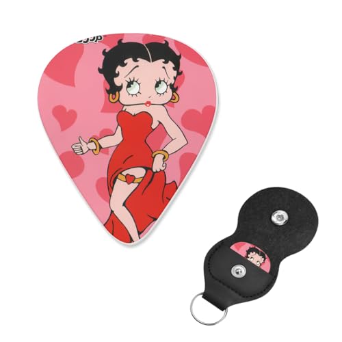 ギターピック 6枚セット ベティちゃん guitar pick ギターぴっく フィンガーピック 指サムピックセット プレクトラム エレキギターピック き練習用 携帯便利 ティアドロップ型 フィンガー保護 耐久性 初心者 音楽愛好家