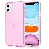 JJGoo Compatible with iPhone 11 Case Clear Pink Soft Shock Absorption Anti-Scratch Shockproof Protective Transparent Bumper Thin Phone Cover (6.1 inch) 2019