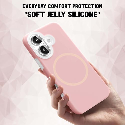 Image of Kratos Soft Silicone Case Cover Compatible with iPhone 16 Plus - Everyday Comfort Protection, Wireless Magnetic Charging Case with Raised Edge Camera & Screen Protection, Shock-Resistant Design