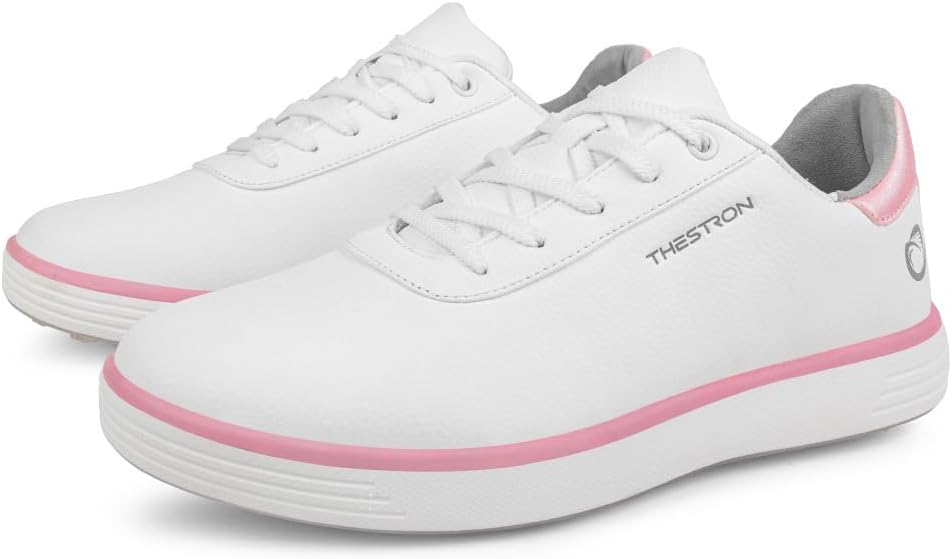 Golf Shoes for Women, Ladies Professional Spikeless Golf Sport Sneakers Waterproof Trainers for Golfing Walking
