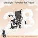 28lbs Ultralight Foldable 100% Carbon Fiber Electric Wheelchairs for Adults, FreeWink Bluetooth Control 28 Miles Long Range Power Wheelchairs with 2 Lithium Batteries for All Terrain Airline Approved