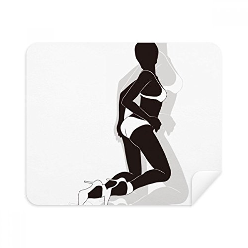 Daim nettoyage écran téléphone motif silhouette bikini douceur extrême anti-traces 2 pièces