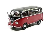 voiture KK Scale Models - 180153BKR - Volkswagen T1 Samba Bus - 1959 - Echelle 1/18 - Rouge/Noir