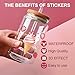 GOMAKERER 10 Sheets Strawberry UV DTF Wraps, UV DTF Cup Wraps Pink Strawberries Ice Cream Rub on Transfer Stickers Decal for 16 Oz Glass Cups Cups Container Decor