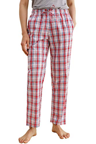 Latuza Women's Plaid Pajamas Pants Cotton Sleep Bottoms With Pockets 3X Red #TOP16