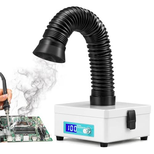 Zertylre LöTrauchabsorber LöTrauchabsaugung Mit Led-Licht Und Hepa-Filter - Ultraleiser Absauger-Aktivkohlefilter mit 99 97% Tischreinigungssystem FüR SchweißEn Elektronikreparatur Und Heimwerkstatt