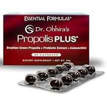 Dr. Ohhiras Propolis Plus 60 Capsules with Brazilian Green Propolis, Probiotic Extract and Astaxanthin