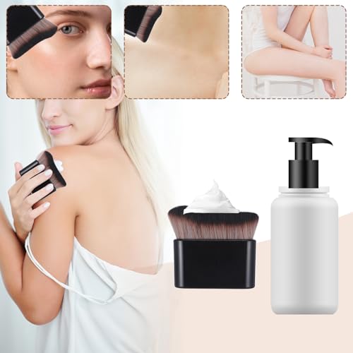 Escova autobronzeadora para o corpo, pincel de maquiagem para rosto, bronzeado, spray de bronzeament