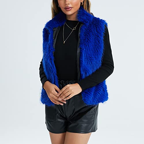 Faux Fur Mink Gilet For Women Sleeveless Winter Waistcoat Stand Collar Comfy Warm Vest Fuzzy Short Jacket Outerwear #TOP3