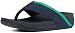 FitFlop™ Womens Surfa™ Stripe Flip Flops Midnight Navy/Parakeet Green Size 8
