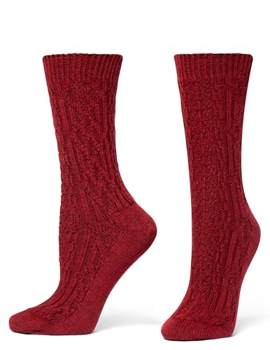 Image of HUE womens Crew Length Boot Socks, 2 Pair Pack
