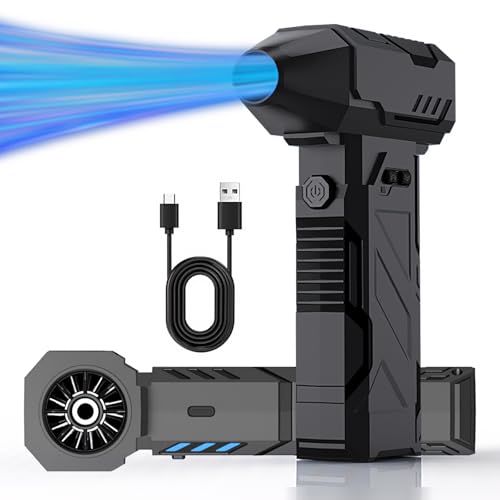 Rechargeable Electric Air Duster - Cordless, 110000RPM High Power Mini Blower, 3-Speed Adjustable Portable Air Blower Gun for Efficient Car, PC, Keyboard, Home & Outdoor Dust Cleaning