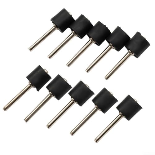 Shophubio Aluminium Oxide Sanding Drum Kit For Rotary Tools, Mandrel With Self Expanding Rubber Sleeve For Polishing Metal Amber And Wood Sculpture, Grinding(Big rod)