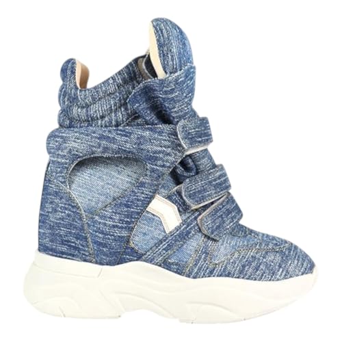 Liliana Women’s High Top Ankle Sneaker Hidden Wedge Heel Shoes for Women Tennis Shoes Footwear, MARANTO-22