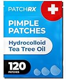 PatchRx Pimple Patches for Face (120 Patches), Hydrocolloid Acne Patches with Tea Tree Oil, Pimple Patch Pimple Stickers - Hydrocolloid Patch Acne Dots - Acne Pimple Patches For Face - Zit Patches