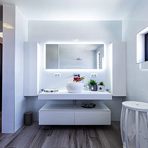 Galgreen Led Strip Lights With Dimmable Remote & Adapter, 16.5Ft Smart Led Lights For Bedroom, Bright 600 Leds 8000K Led Light Strip, Strong Adhesive Cuttable Tape Light For Kitchen Cabinet, Coldwhite #TOP5