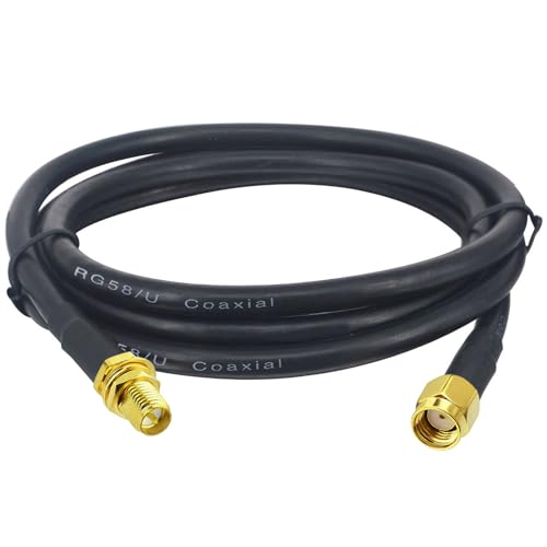 YILIANDUO RP SMA WiFi Antenna Extension Cable RP-SMA Male to Female Bulkhead Mount RG58 Coaxial Cable 1M for Wireless Network Card WiFi Adapter WiFi Router IP Camera