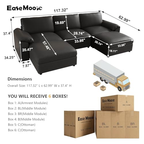Luxury Sectional Sofa with Recliners