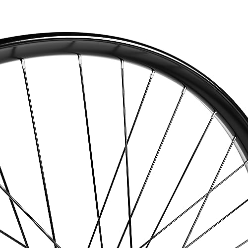 BBR Tuning Heavy Duty 12 Gauge 26Inch x 1.25 Inch Bike Rim Wheelset - Bicycle Wheel - Mountain Bicicleta - Freewheel Disc Brake Ready - Black