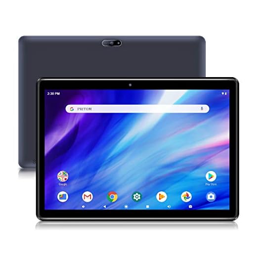 PRITOM Android Tablet M10 10 inch Tablet - Tablet with 2GB RAM, 32GB ROM, 512GB Expandable, Quad Core, HD IPS Screen, 2.0 Front + 8.0 MP Rear Camera, WiFi, Bluetooth, Tablet PC with Long-Battery Life