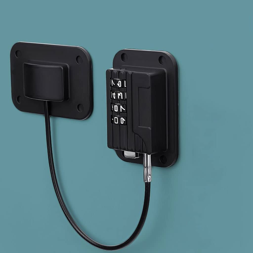 Cerradura de combinación de dos paquetes, cerradura de seguridad for niños, cerradura a presión for cajón, cerradura for ventana de nevera, puerta de armario abierta, pellizco antibebé ( Color : Nero