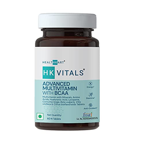HealthKart HK Vitals Advanced Multivitamin with BCAA, Minerals, Amino Acids, Hyaluronic Acid, and Antioxidants, For Immunity & Energy, 60 Multivitamin Tablets HealthKart HK Vitals Advanced Multivitamin with BCAA, Minerals, Amino Acids, Hyaluronic Acid, and Antioxidants, For Immunity & Energy, 60 Multivitamin Tablets
