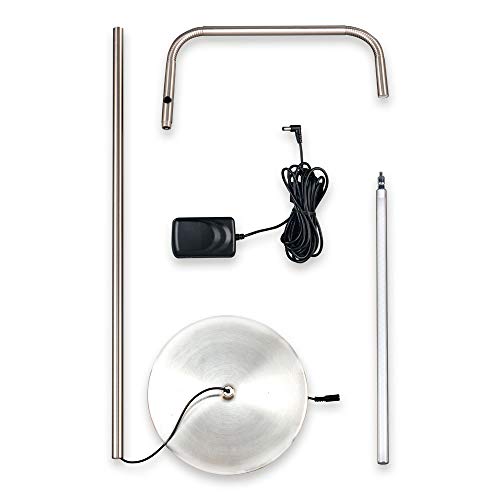 Daylight Company Llc Daylight Company Slimeline 3 Led Floor Lamp, Brushed Steel #TOP1