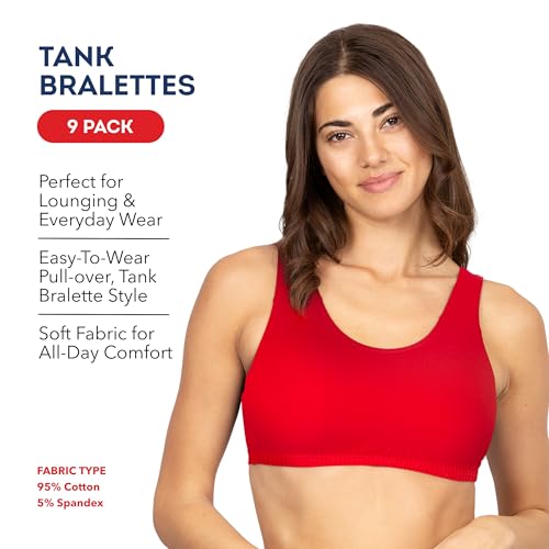 Image of Fruit of the Loom Women's Cotton Tank Bra for Women - Ultimate Comfort & Breathable Fit