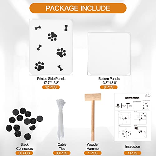 Expawlorer Pet Playpen - Portable Small Animals Fence Cage Yard For Indoor Outdoor Use, Diy Plastic Fence For Small Rabbit, Puppies, Mice, Bunny, Guinea Pig, 12 Panels, 13.8 X 17.7 Inches #TOP1