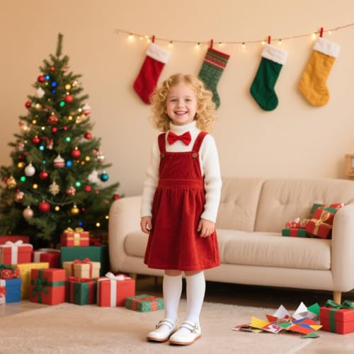 Image of GINFIVE Toddler Girls Dress Shoes Little Kids Flats School Mary Janes Shoes