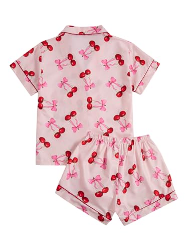 Image of Verdusa Pajamas For Women Set 2 Piece Summer Pajama Sets Cute Pjs Lounge Matching Button Shirt with Shorts