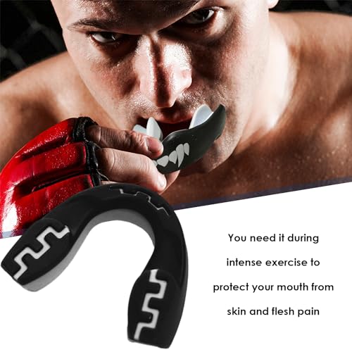 1 protector bucal con caja transparente, protector bucal para adultos, protección de encías, adecuado para boxeo, rugby, artes marciales, karate y otros deportes - imagen 4