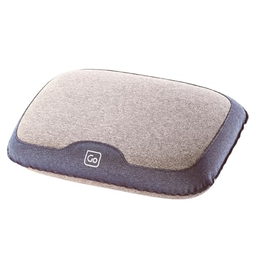 Almohada inflable de espuma para viaje gris única miniatura 1