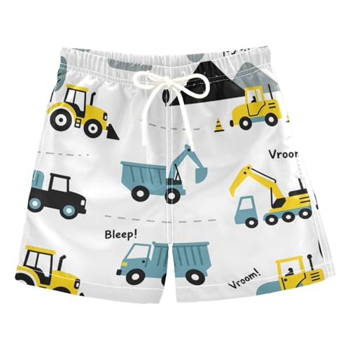 Short de bain garçon Yuiboo jaune résistant au chlore pour la piscine et le surf