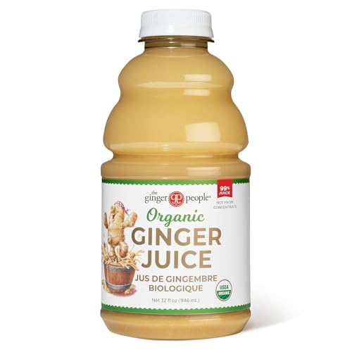Image of Organic Ginger Juice by The Ginger People - 99% Pure, No Sugar or Water Added, Non-GMO, Vegan, 32 fl oz (Pack of 12)