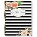 Softcover Classic Floral Get Sht Done 8.5" x 11" Motivational Spiral Notebook/Journal, 120 Checklist Pages, Durable Gloss Laminated Cover, Gold Wire-o Spiral. Made in the USA