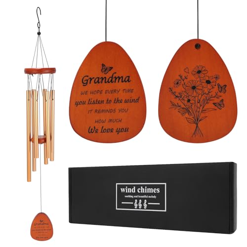 Gifts for Grandma from Granddaughter & Grandson - Wind Chimes