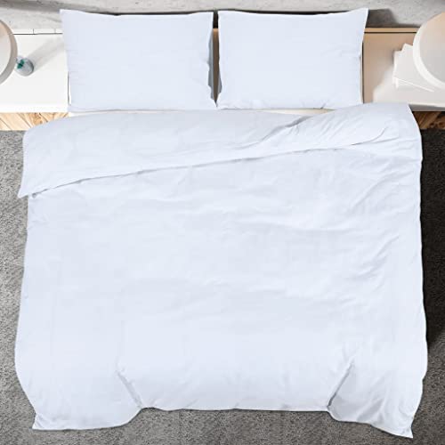 Housse de couette blanche microfibre durable et facile d'entretien - 5