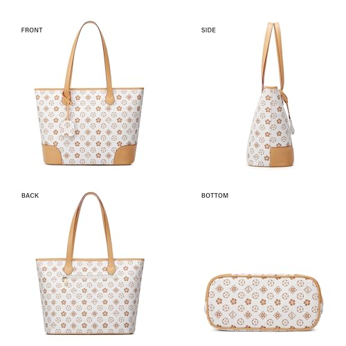 Image of Women Fashion Synthetic Leather Handbags Tote Bag Shoulder Bag Top Handle Satchel Purse Set