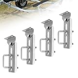 Andorm 8' Boat Trailer Bunk Brackets Kit Heavy Duty, Galvanized Swivel Top Bunk Bracket Kit for Boat Trailer Crossmember 1.5x3, 2x3, 3x3 Silver 4 Pack