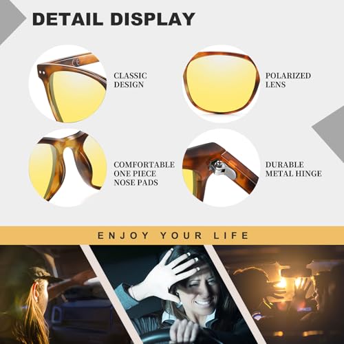 Image of HAOLOTA Polarized Sunglasses Men Women Designer Driving glasses Lightweight UV400 Protection