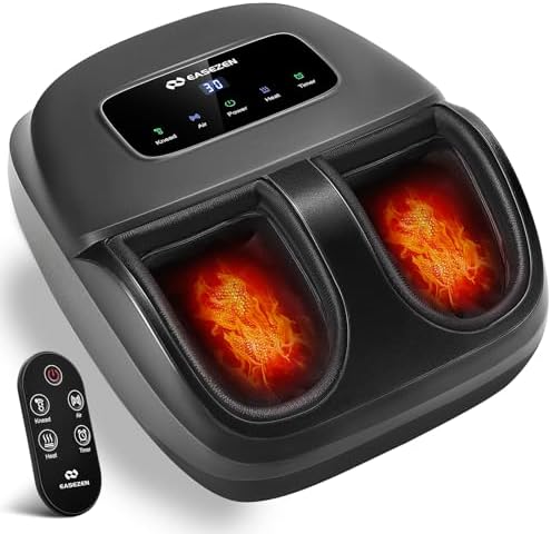 Shiatsu Foot Massager with Heat & Cordless Remote - 2026 Upgraded Deep Kneading Massage for Plantar Fasciitis, Neuropathy & Tired Feet | Fits Up to Size 14 | Perfect Gifts