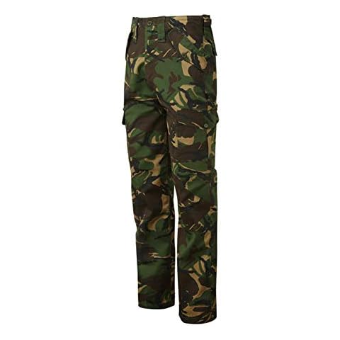 Pretty T Things Men's Classic Cargo Combat Heavy Work Trousers Army Military CAMO Camouflage in Sizes (30"- 44") in Attractive 5 Colors (Waist 36" (Regular Leg 32"), Green Camo) Cover
