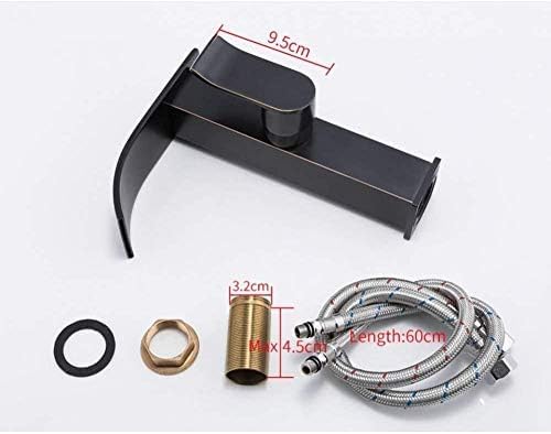 Mitigeur de lavabo en laiton noir haute qualité durable