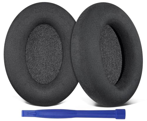 SOULWIT Micro Suede Almohadillas para audífonos Sony WH-1000XM3 Over-Ear, espuma de aislamiento de ruido, mayor grosor - Negro miniatura 1